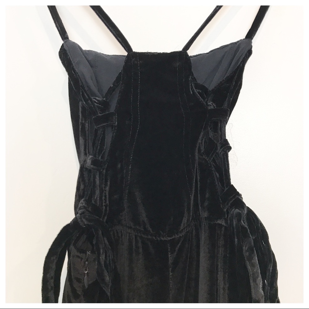 Free People Black Velvet Strappy Back Jumpsuit - Picture 9 of 13